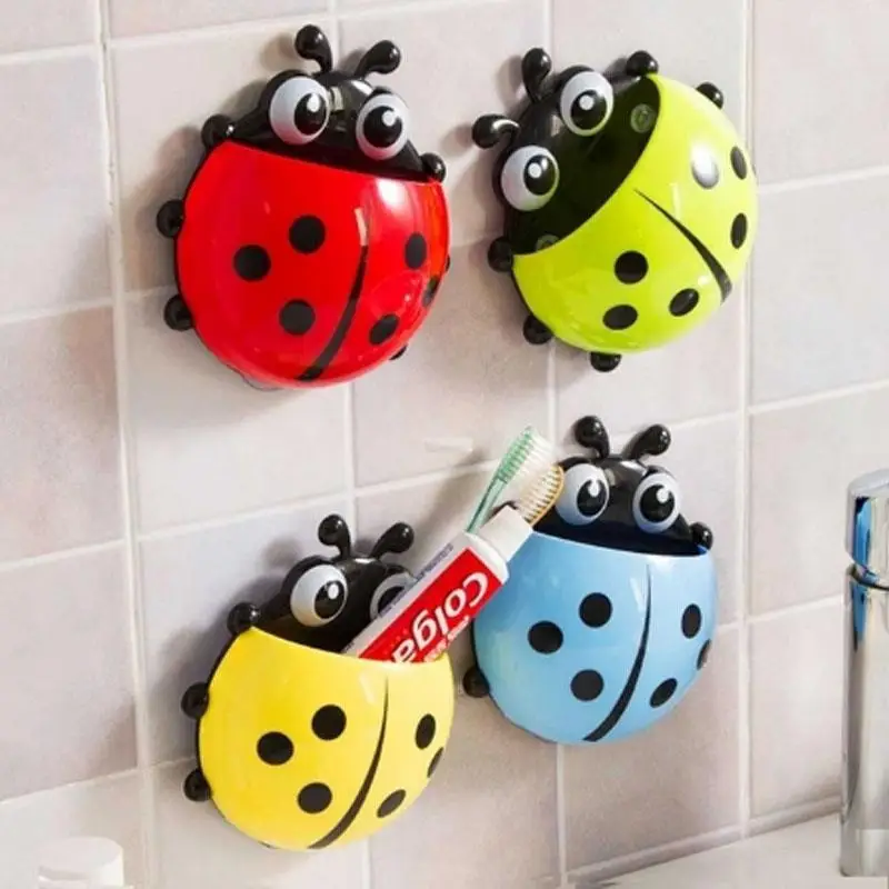 

Creative Cartoon Portable Animal Sucker Ladybird Designed Toothbrush Holder