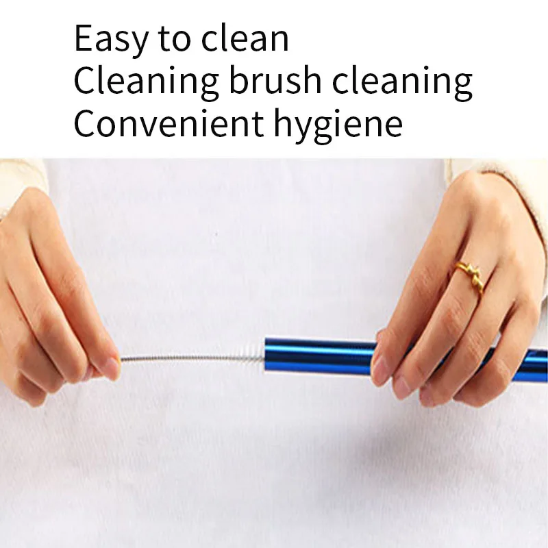 6 шт./компл. многоразовые соломинки из нержавеющей стали прочные изогнутые прямые