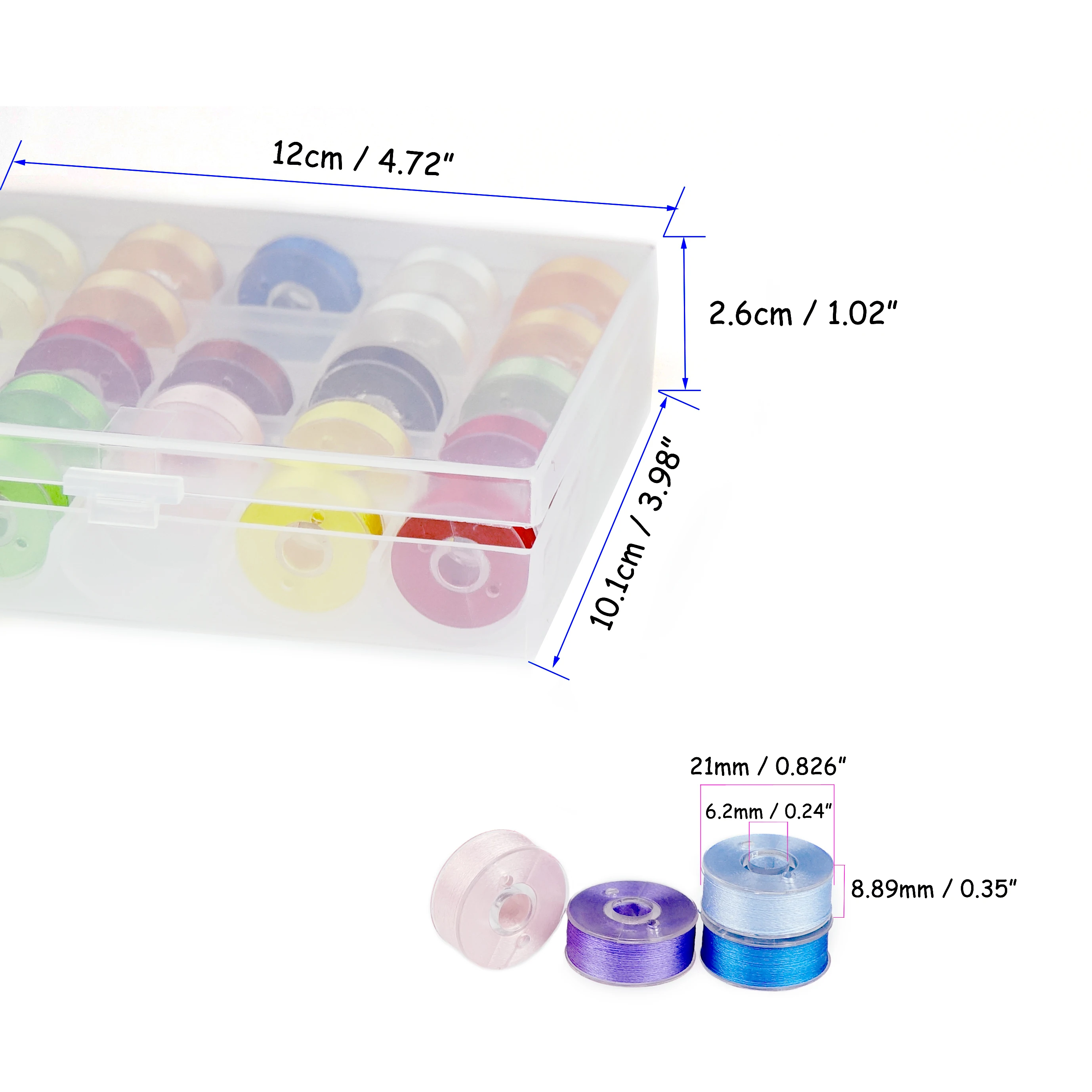 Simthread тип L (SA155) вышивка предварительно намотанные шпульки с нитью 75D/2 15 различных