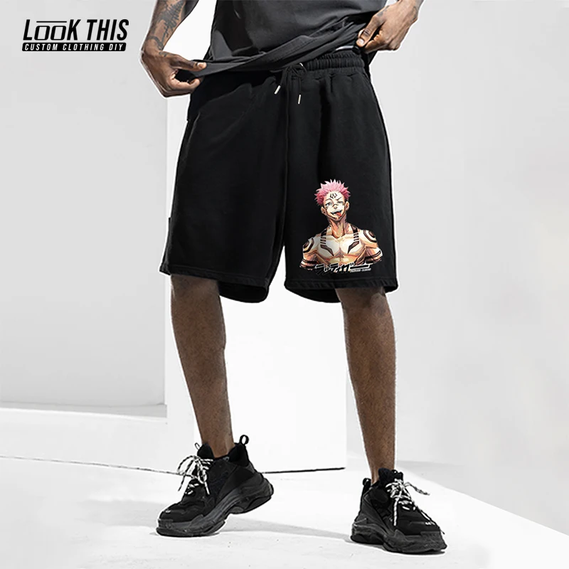 

Jujutsu Kaisen Anime Summer Men's Sports Shorts Breathable Comfortable Shorts Men Casual Shorts Male Printing Drawstring Shorts