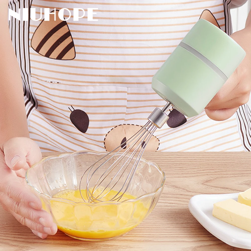 

Беспроводные портативные электрические миксеры NIUHOPE для пищевых продуктов, ручной блендер, быстрое устройство для взбивания теста, вспенив...
