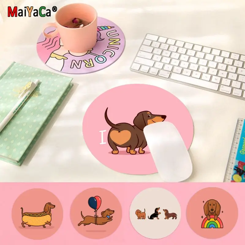 

Крутой новый силиконовый коврик для мыши Maiyaca с изображением собаки таксы, игровой коврик для мыши, коврик для мыши для ПК, ноутбука