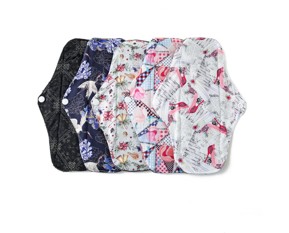 Моющаяся менструальная прокладка 25 х18 см многоразовая гигиеническая ткань