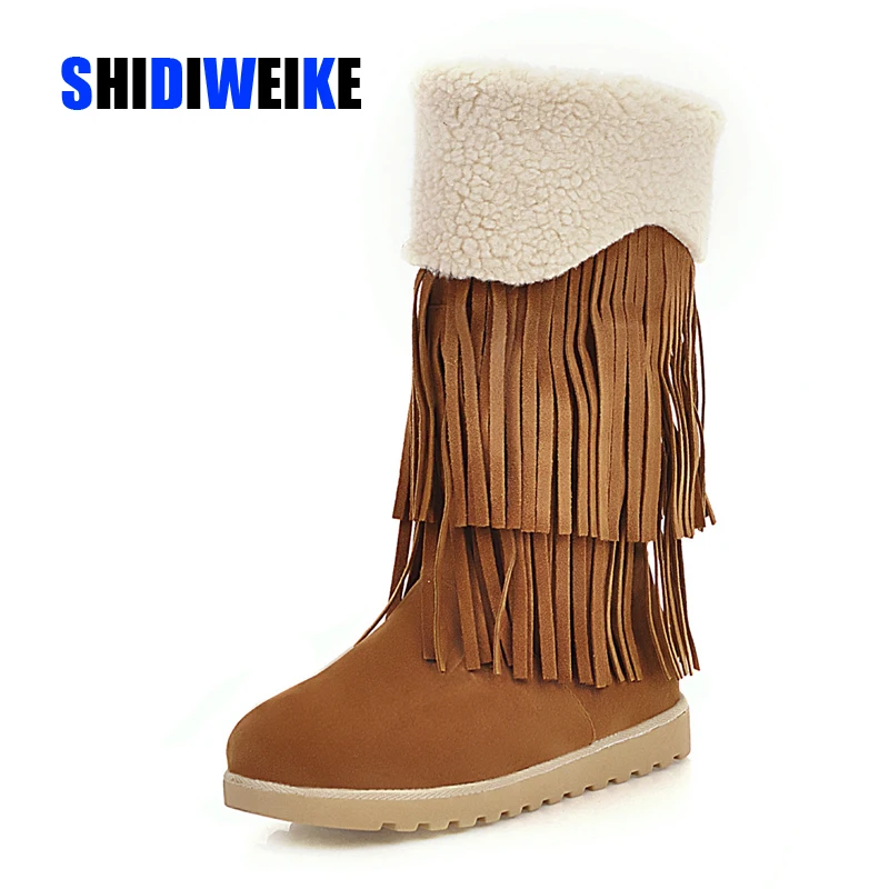 2019 г. женские ботинки с кисточками зимние в британском стиле манжетами туфли без