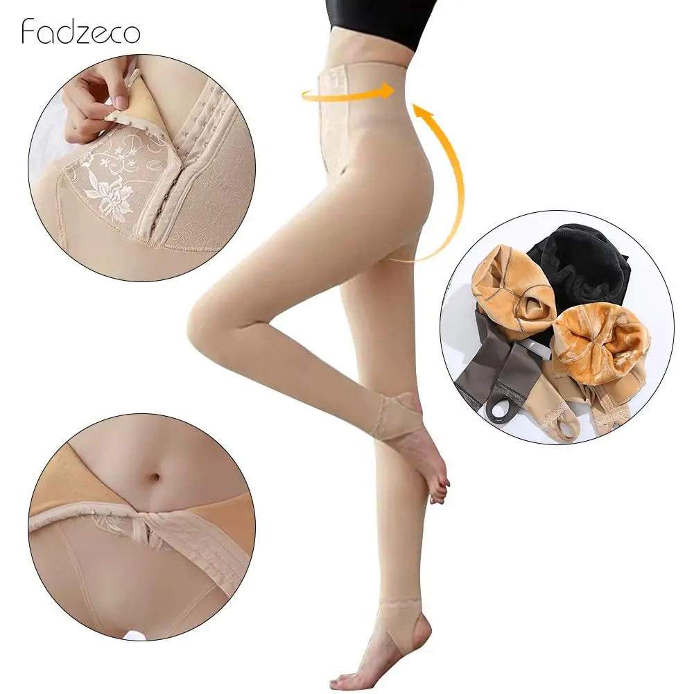 Женские бархатные леггинсы FADZECO теплые однотонные до щиколотки с высокой талией