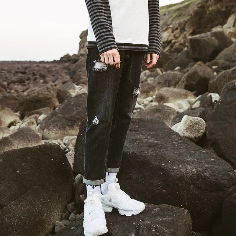 VIISHOW Новинка 2017 года осенние модные дизайнерские Джинсовые штаны рваные джинсы