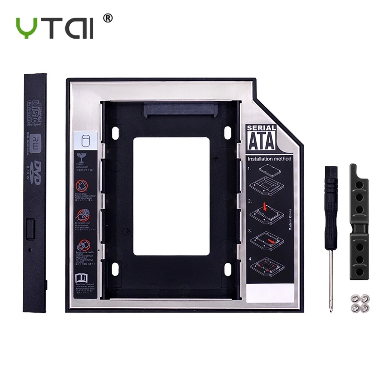 Универсальный SATA 3 0 2nd HDD SSD Caddy 9 5 мм для 2 &quot2 ТБ чехол Корпус жесткого диска