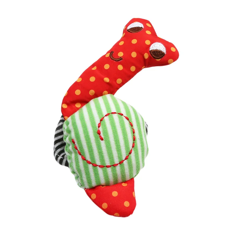 

Cute Newborn Baby Rattle Toy Cartoon Snail Cotton Wrist Strap Soft Infant Plush Hand Bells Kids Intelligence Development Toys