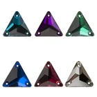 Янруо 3270 треугольник ааааа швейные камни и стразы из хрустального стекла плоские сзади пришитые Стразы для одежды платье ювелирные изделия