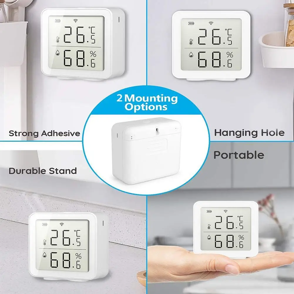 

WIFI Temperature And Humidity Sensor Indoor Hygrometer And Sensor Detector Thermometer Humidity Supports Temperature Smart B3G3