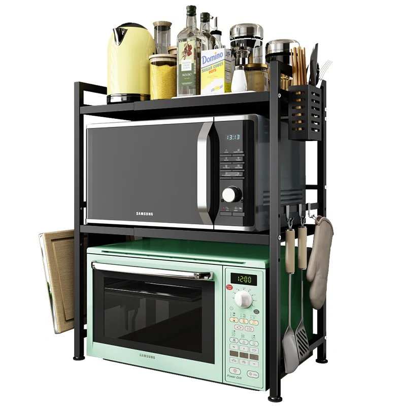 

Масштабируемый Регулируемый микроволновая печь для микроволновой печи Кухня полка для принадлежностей духовой шкаф для хранения домашних...