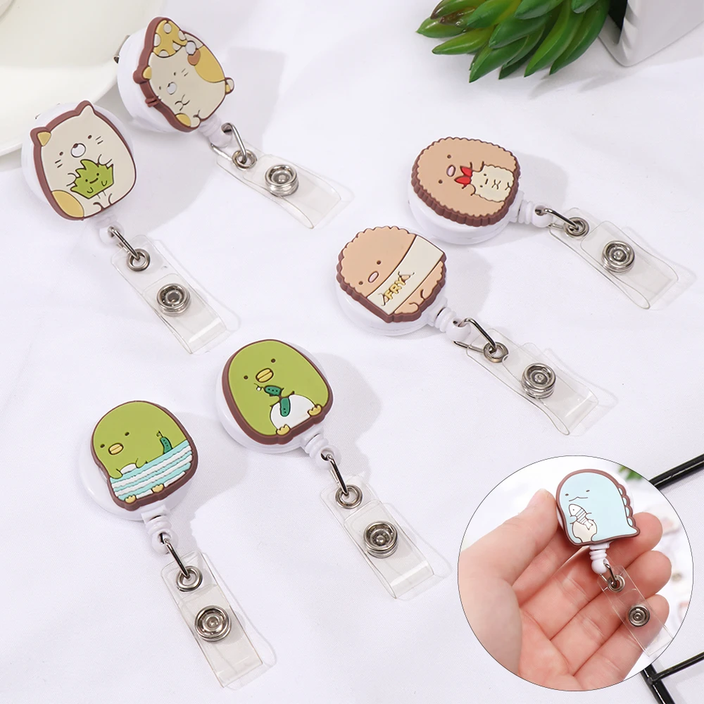 Животные Выдвижной ID значок держатель катушки милые цвета медсестры катушка