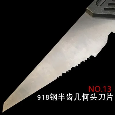 EDC универсальный нож лезвие двусторонняя игра гребень может быть заменен CKB-2 лезвия аксессуары - Цвет: 13