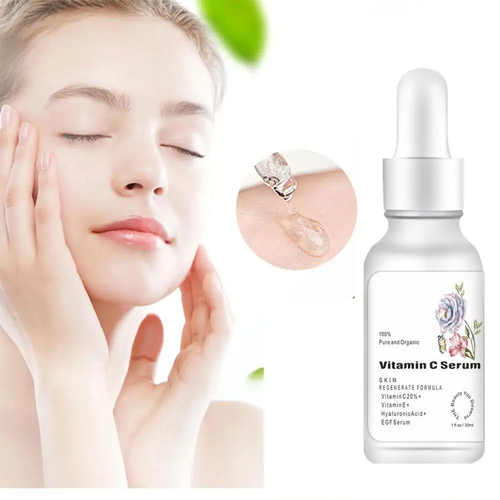 

New 1Pcs 30ml Vitamin C Serum Containing 20% Vitamin and Hyaluronic Hot C 2021 EssenceFacial Vitamin Serum Acid,Anti-Aging V2W0