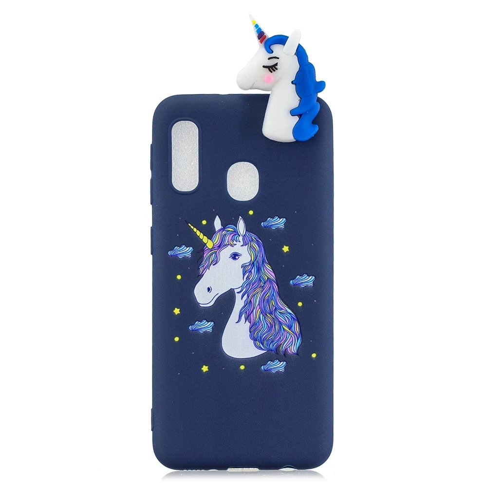 Чехол для Galaxy A40, для samsung A10, A20E, A30, A40, силиконовый чехол, 3D, кавайная панда, единорог, чехол для etui, samsung Galaxy A50, A70, чехол