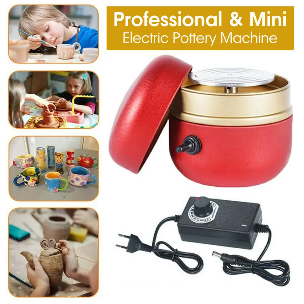 

2022 New DIY Mini Electric Pottery Machine 6cm Work Turntable Clay Art Craft Machine The Best Handmade Gifts US/EU/AU/UK Plug
