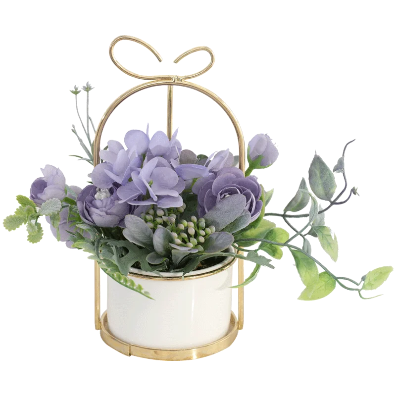 

I Light Luxury Fake/Artificial Flower with Vase Set of Ornaments Floral Setting of Table Living Room Decoration