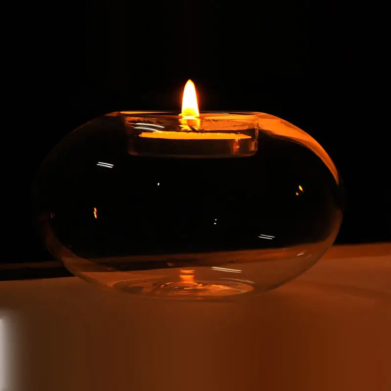 

Fashion Round Hollow Glass Candle Holder Romantic Candlesticks Wedding Candlelight Dinner Romantic Home Decor Fine Dining Party
