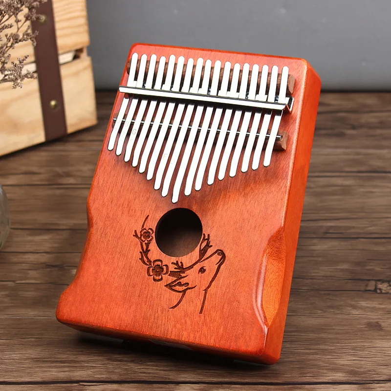 Калимба 17 клавишных африканских твердых красного дерева палец пианино санза