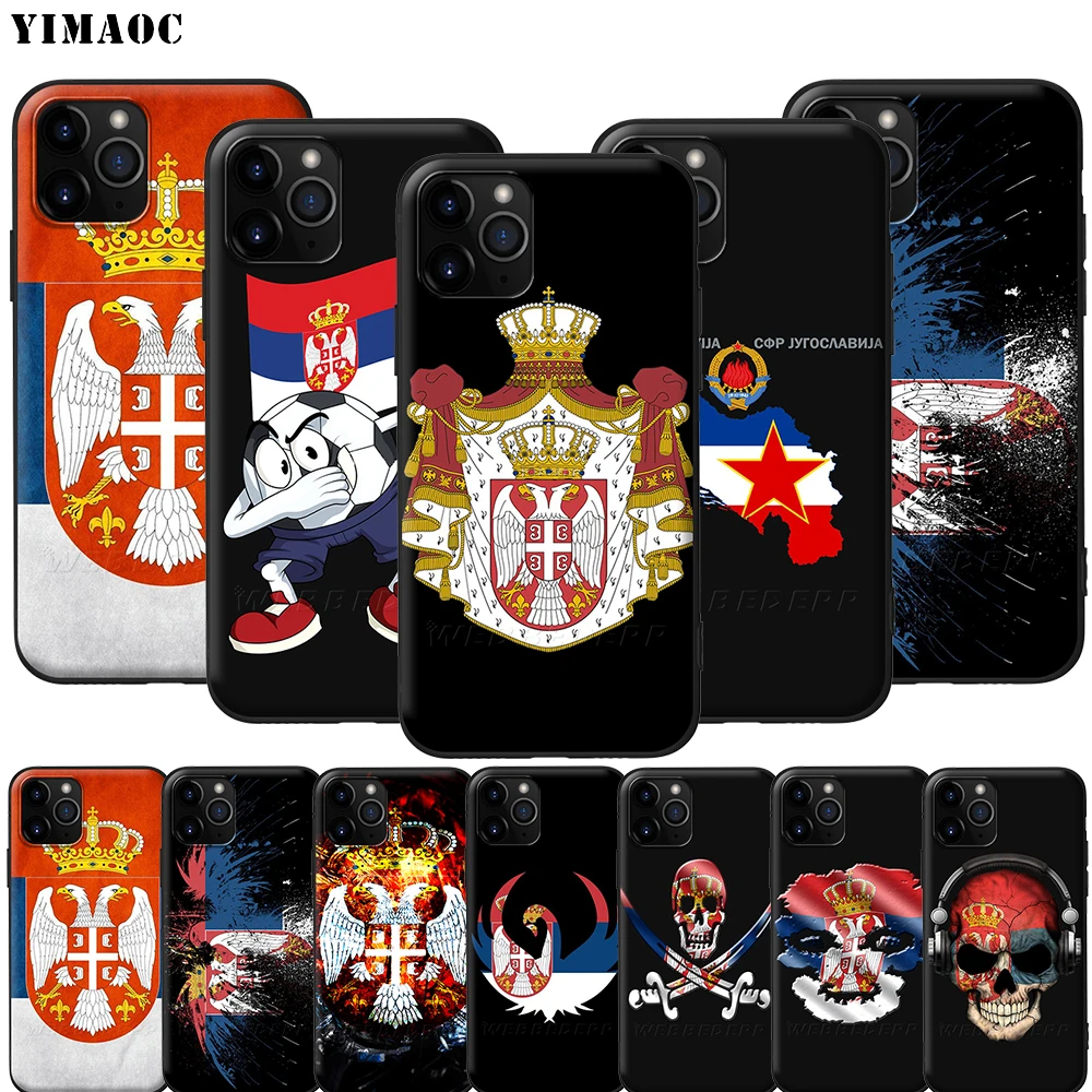 Силиконовый мягкий чехол YIMAOC с флагом Сербии для iPhone 12 Mini 11 Pro XS Max XR X 8 7 6 6S Plus 5 5S SE |