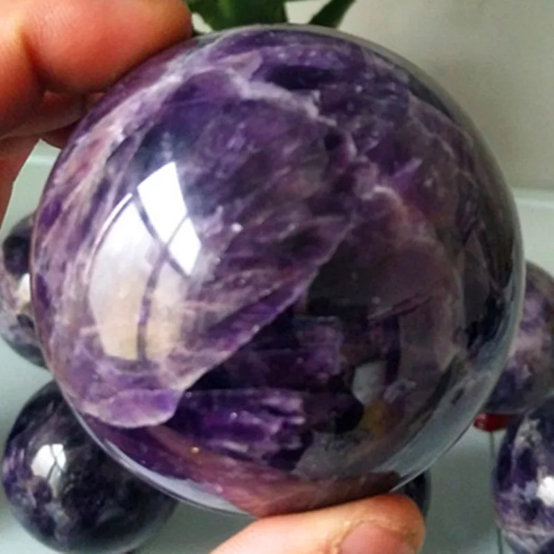 

70/90mm Natural amethyst stone quartz crystal ball beautiful purple quartz healing crystals