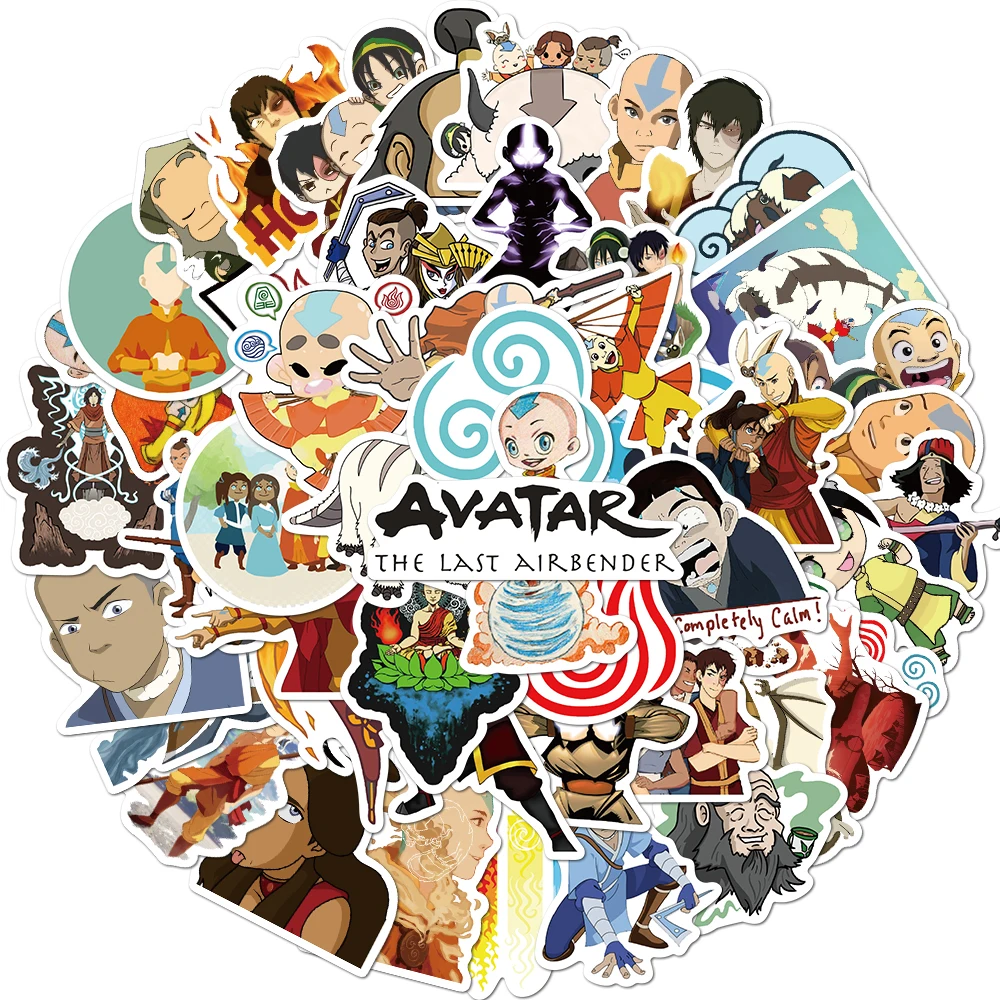 50 шт./Аватар: аниме наклейки Las Airbender для багажа холодильника двери Декор