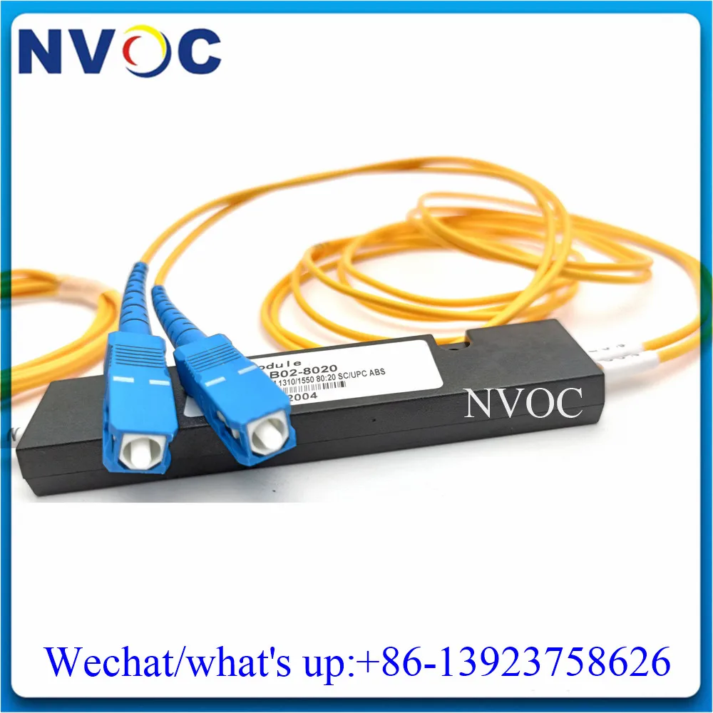 2 шт./лот 20/80 1310 нм 1x2 Волоконно-оптический соединитель FTTH FBT SM двойное окно 0/3 0 мм 1 м