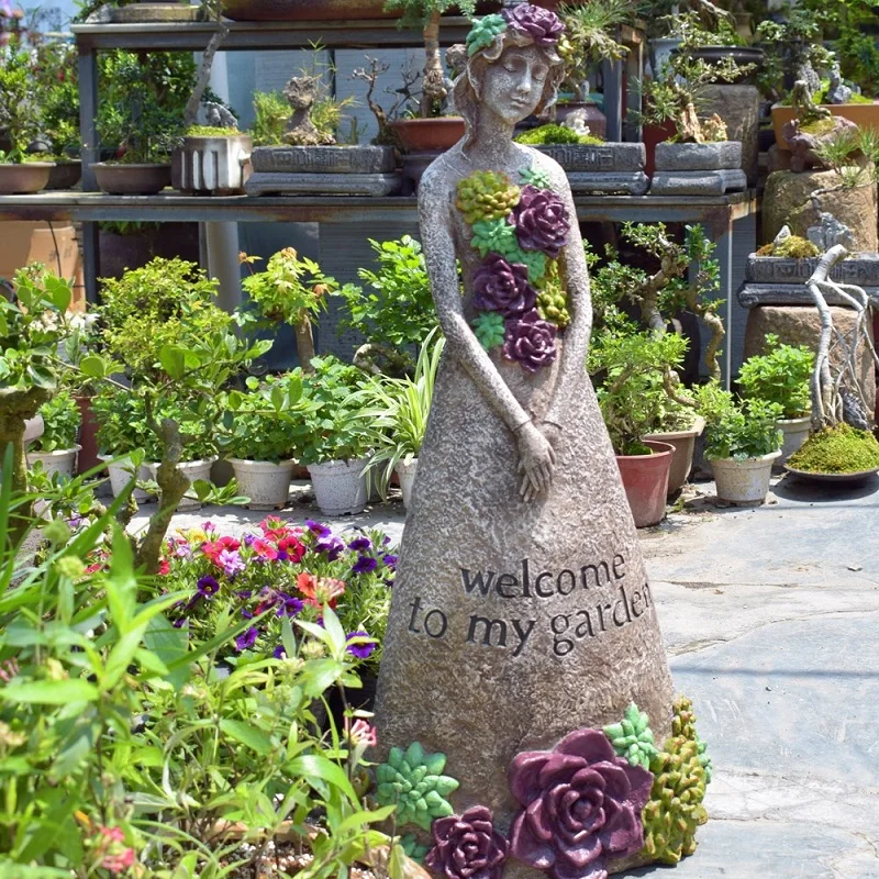 

Двор и сад, домашний декор, декоративные искусственные статуи, скульптуры, внешний сад, Цветок Богиня-фея, украшения, подарок