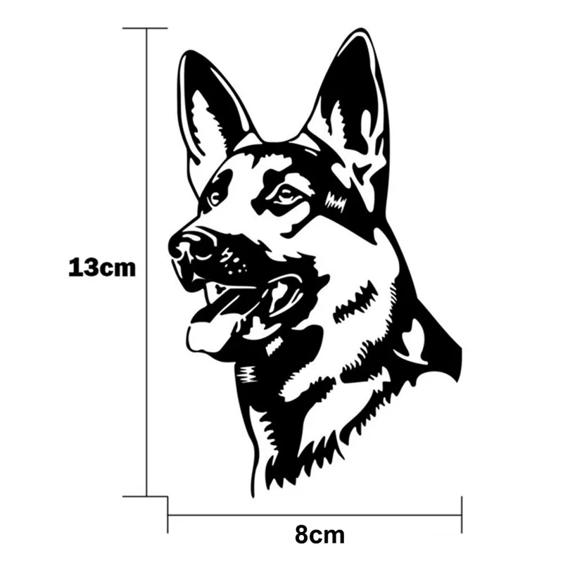 

White GERMAN SHEPHERD DOG Animal Car Stickers Fashion Classic Personality Decals Waterproof PVC car-decor car accessaries