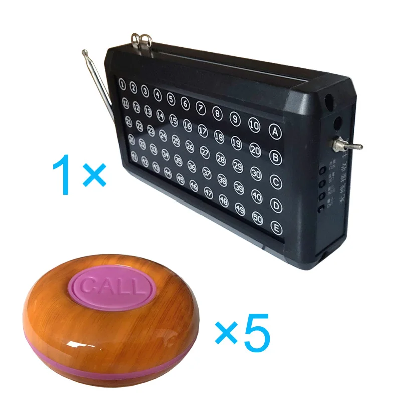CE Restaurant Service Calling Buzzer Ordering System Wireless Calling System 433mhz Table Service Buzzer Waiter Pager System