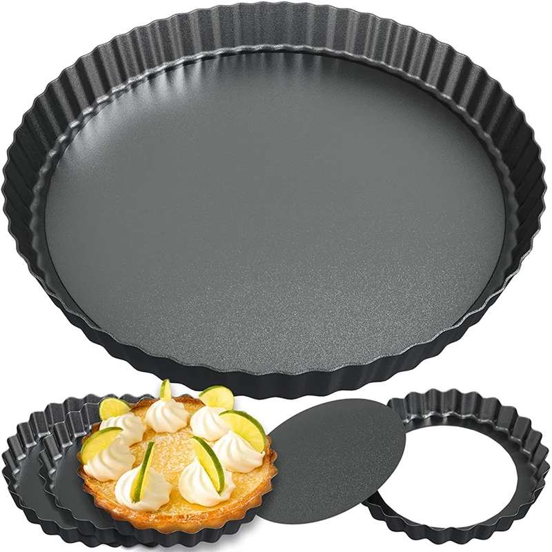 Tart Pan And Quiche - Non Stick Mini Pans With Removable Bottom For Baking Pies Tarts Quiches |