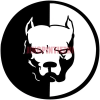 creative car sticker pitbull dog head portrait stickers fashionable car sticker car personalized decorative decals blackwhite