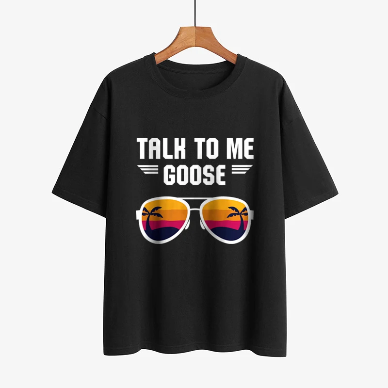 

Talk To Me Goose Short Sleeve Printed T-Shirt Fashion Cotton Casual Boy Tops Summer Cool Man Tees