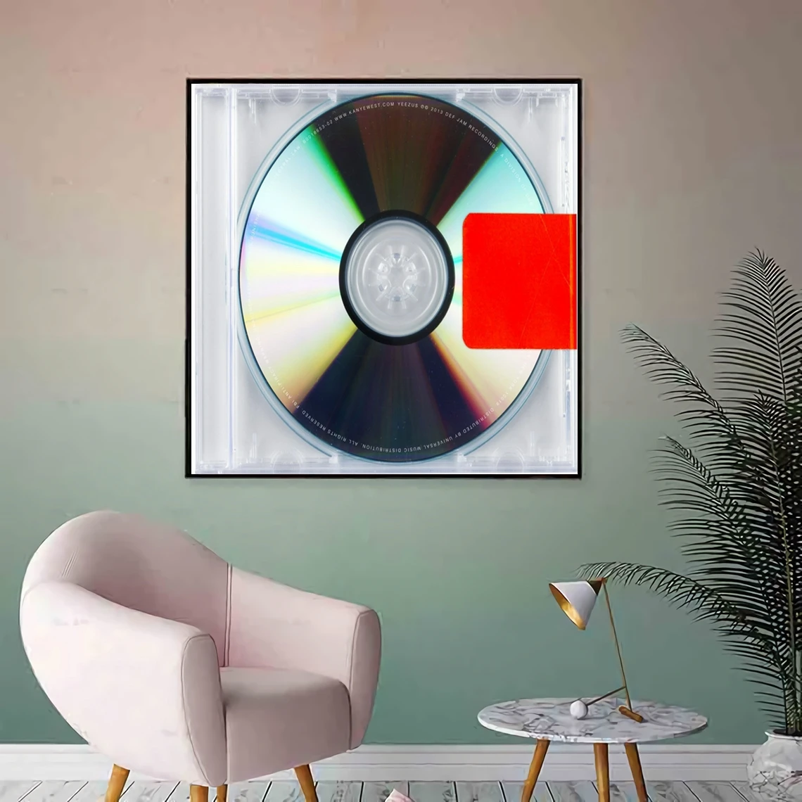 Kanye West Yeezus Обложка музыкального альбома Холст Плакат Домашняя настенная живопись