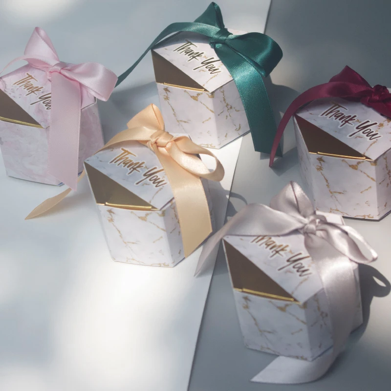 

New Creative Marbling style Candy Boxes Wedding Favors and Gifts Box Party Supplies Baby Shower Paper Chocolate Boxes Package