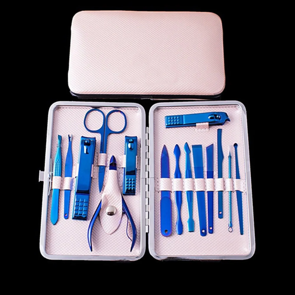 

7/15pcs Nail Art Tools Kit Scissors Plier Peeling Pusher Remover Cuticle Pusher Nipper Remover Clipper Cutter Pedicure Tools
