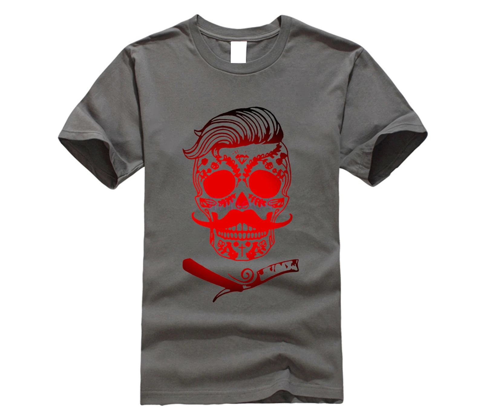 2019 Venta caliente de moda encargo t camisa printingGreaser оригинальный rockabilly pelo navaja Barbero personalizada | Мужская