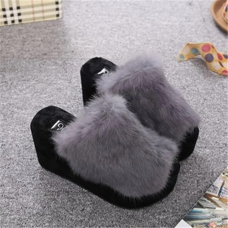 Mvp мужские пляжные меховые тапочки 2018 Шлёпанцы на танкетке повседневные женские