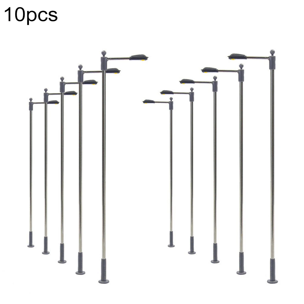 

HO OO Scale Lamp Post Model Railway Train light Model Street Lights 104mm 10Pcs/set 20mA Durable