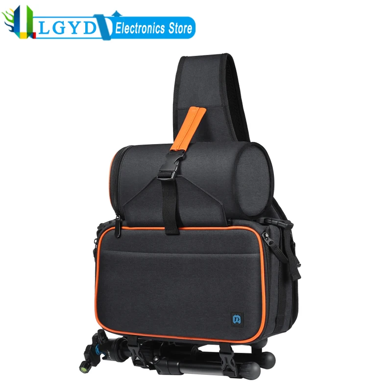 

PULUZ Triangle Style SLR Camera Bag Sling Waterproof Backpack Shoulder Messenger Bags with Removable Lens Bag