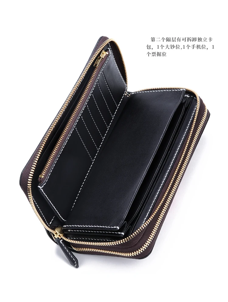 Кошельки из натуральной кожи ручной работы сумка с резьбой по карпа кошельки