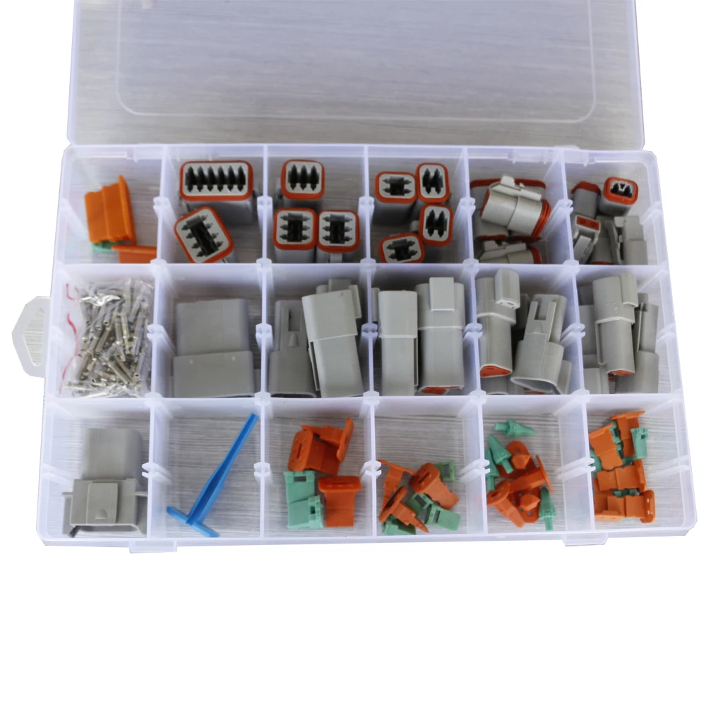 Разъем серии DT с средство для удаления игл: серые герметичные автомобильные