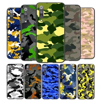 camouflage army for xiaomi mi 11i 11 10t 10 9t 9 a3 8 lite cc9 se note10 lite ultra pro black soft phone case