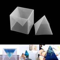 1pcs large pyramid triangle silicone mold geometry uv epoxy resin casting mould for diy epoxy resin crafts jewelry making tool