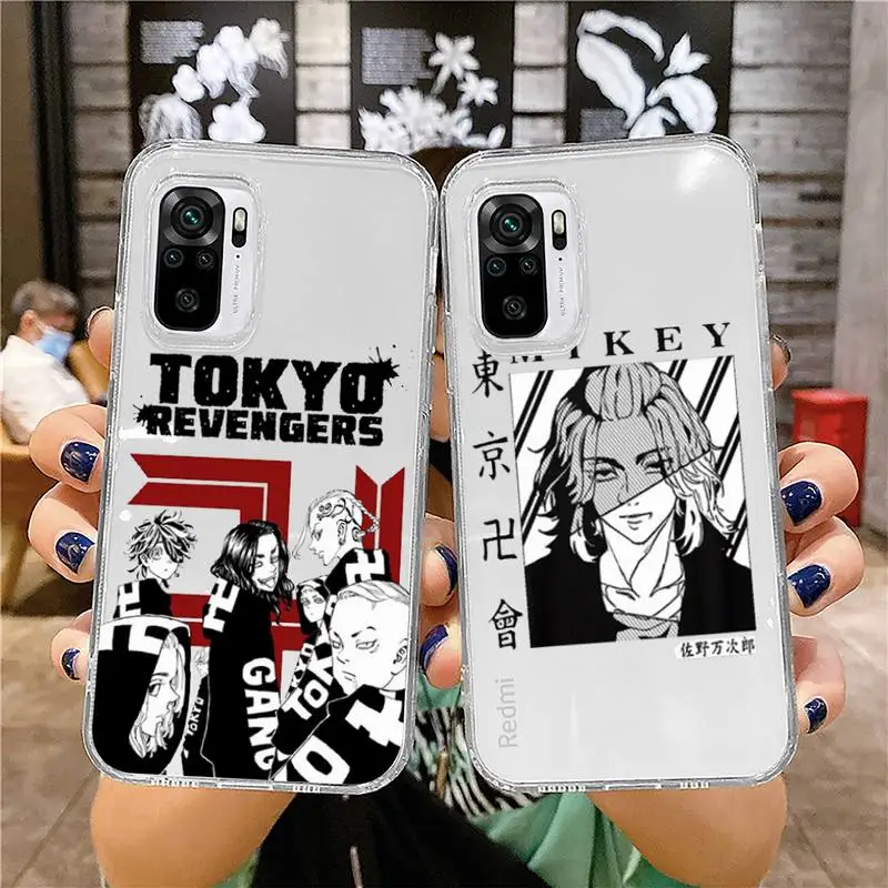 

Tokyo Revengers Manjiro Sano Phone Case For Xiaomi 11 Redmi Note 10 9 8 7 pro lite T A S 10T 9A 9S 8T Pro 4G Transparent Case