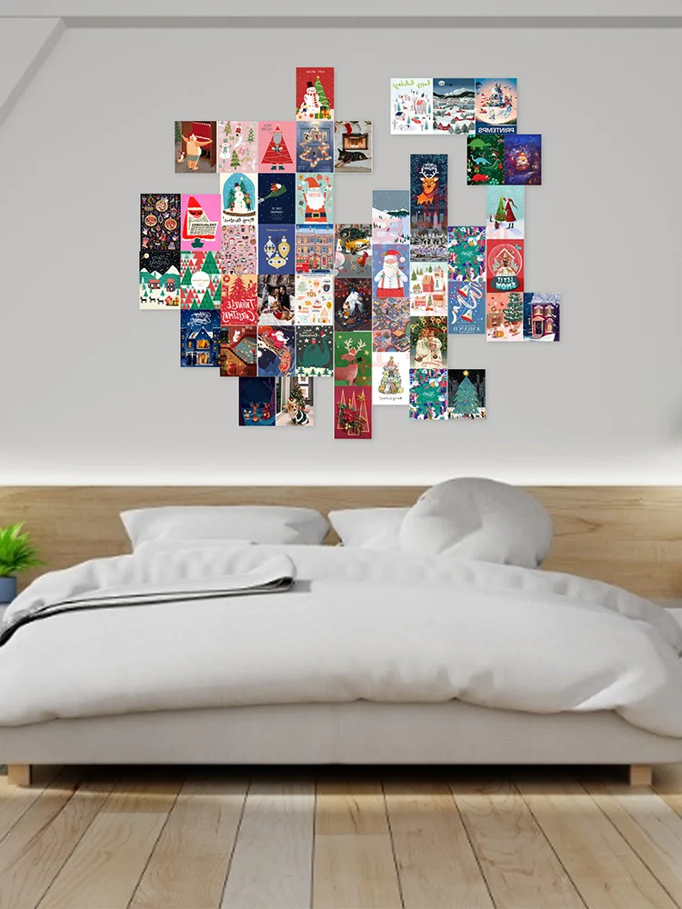 50Pc Christmas Series Aesthetic Picture Wall Collage Album Record Style Photo Modern Art Print For Bedroom Large Polite | Дом и сад