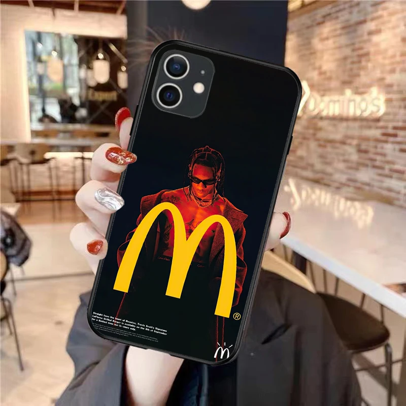 

Luxury Travis Scott x Mcdonald's Silicone Phone Case For iphone 12Pro MAX 11 Pro Max SE 2020 6 7 8 Plus mini Cover Fundas Coque