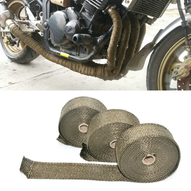 5 м 10 выхлопной мотоцикл обертывание тепловой заголовок трубы теплозащита * 4