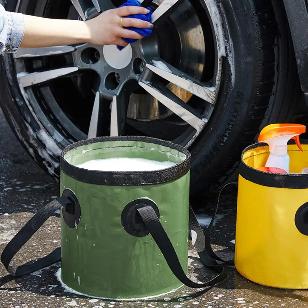 

10L/20L Bucket Folding Waterproof PU Camping Water Storage Container for Travel