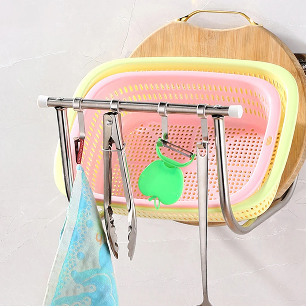 

Storage Racks Wash Basin Hook Organizer Shelf Holder Space Saving Wall Mounted Washbasin Stand Pot Cover Rack Household Items